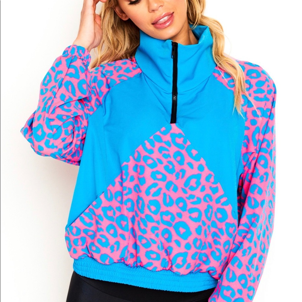 Goldsheep Neon Cheetah windbreaker